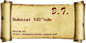 Dobszai Tünde névjegykártya