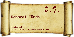 Dobszai Tünde névjegykártya